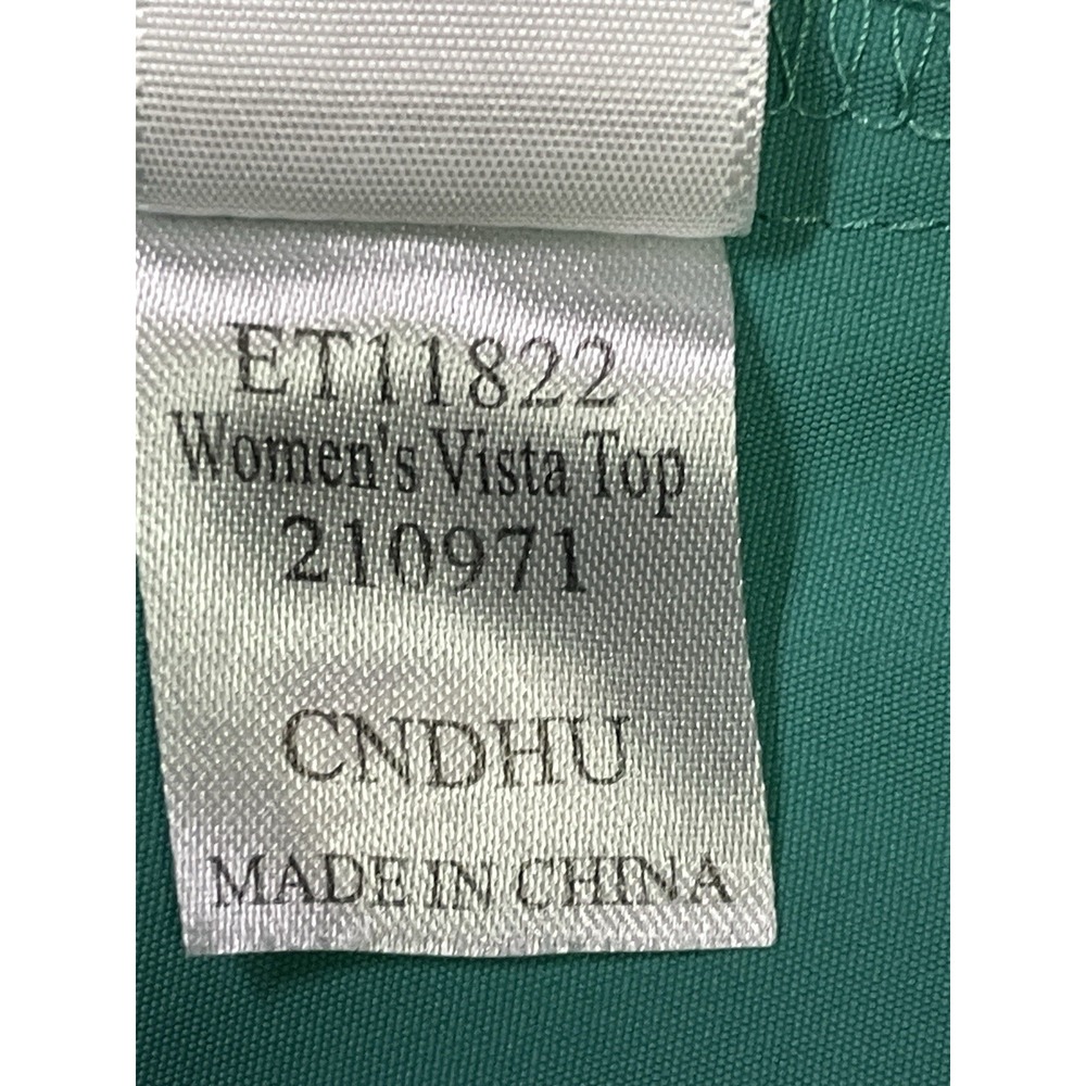 Medelita scrub top, BLUE/GREEN, women's‎ size S VISTA 210971 EUC - Picture 4 of 7